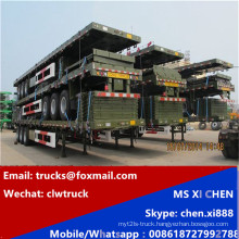 Clw 3 Axles 40FT Container Transport Flat Bed Trailer